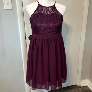 Purple girls formal dress